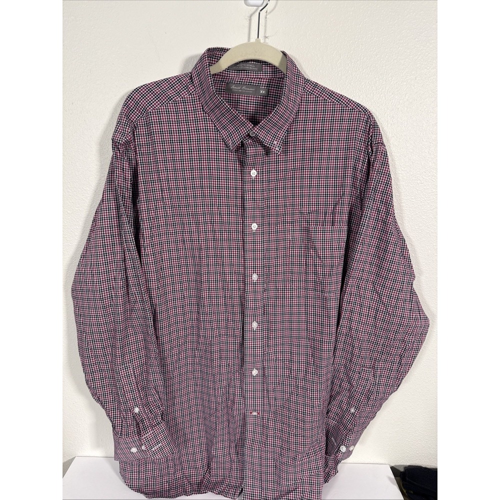Daniel Cremieux shirt Men's xxl L/S Button Up Plaid Z1
